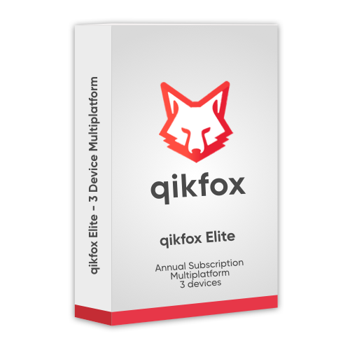 qikfox Safe Browser Elite - Multiplatform 1-Year 3-Devices